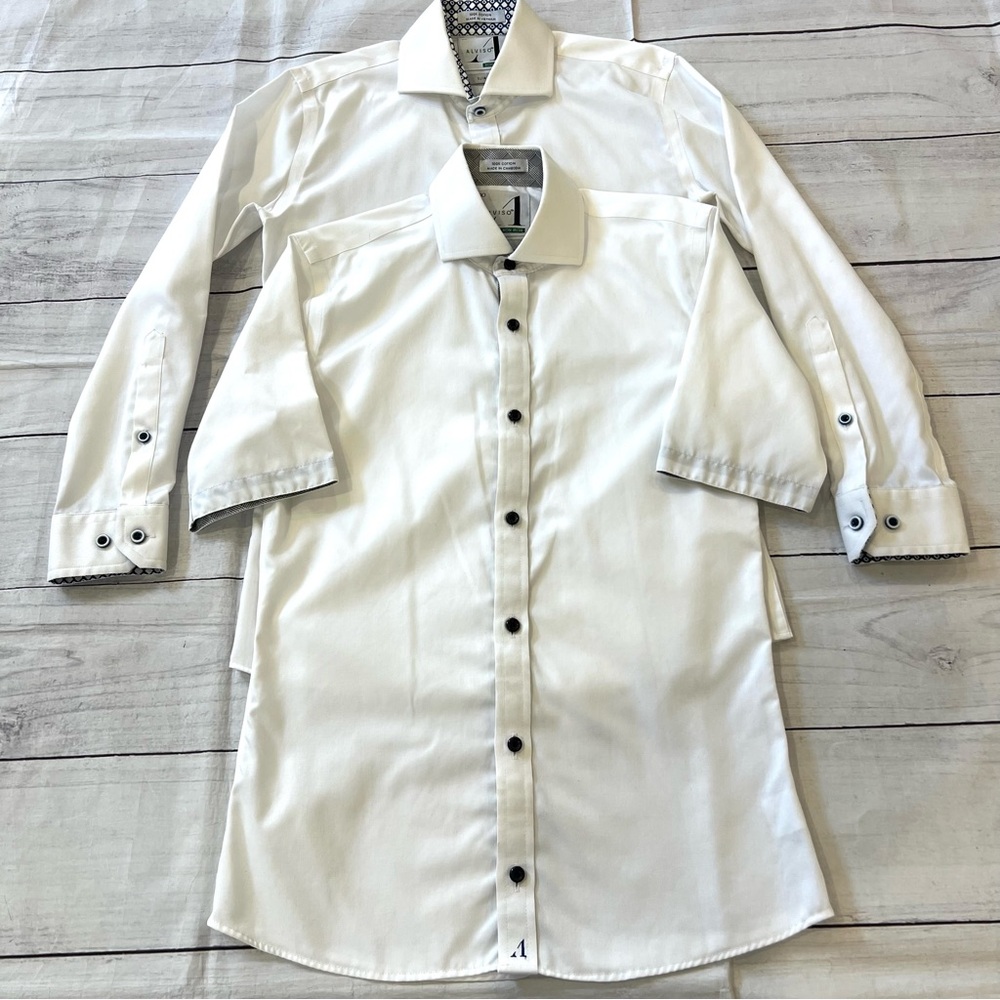 Alviso Bundle of 2 White Shirts with Accents